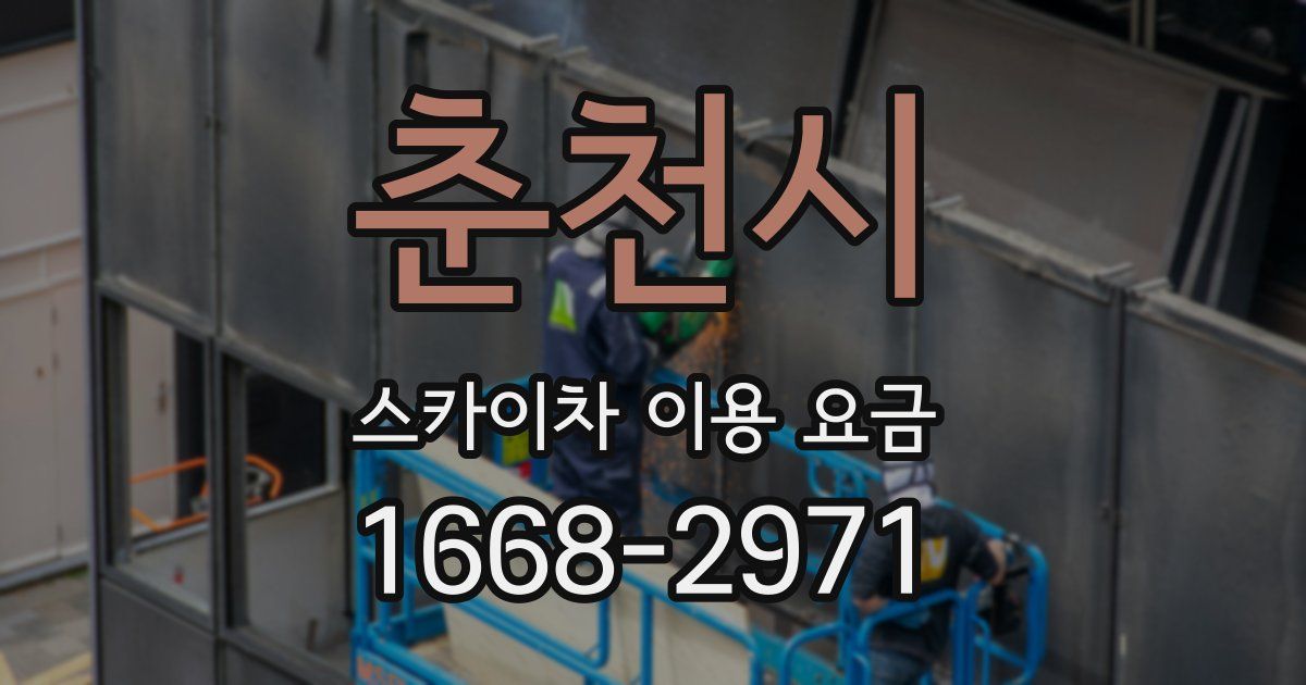 춘천시 스카이차 이용 요금