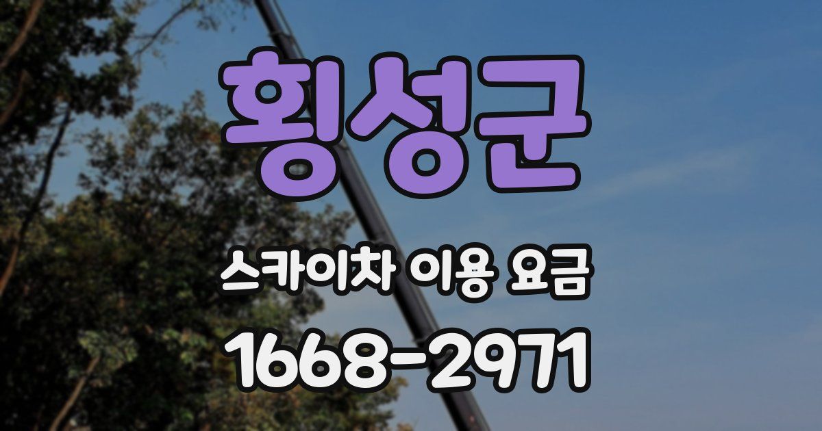 횡성군 스카이차 이용 요금