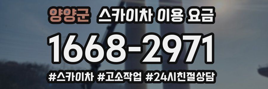 양양군 스카이차 이용 요금