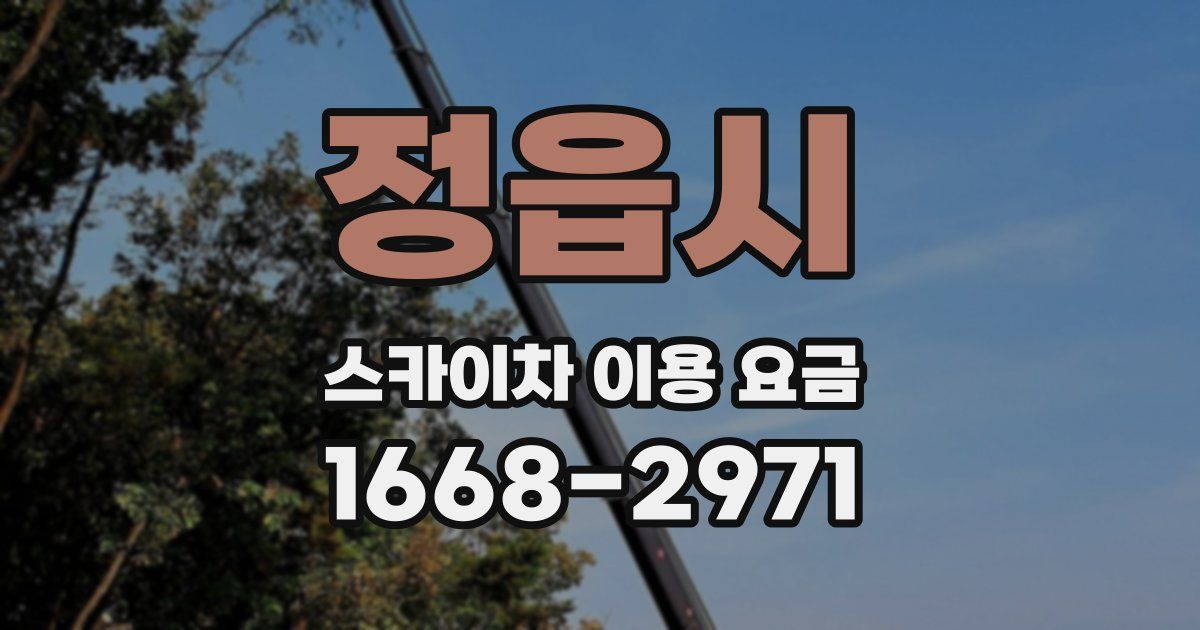 정읍시 스카이차 이용 요금