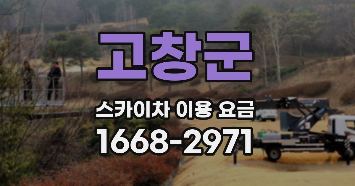 고창군 스카이차 이용 요금