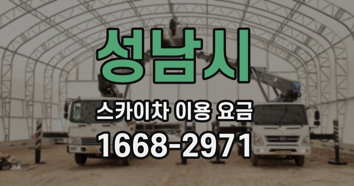 성남시 스카이차 이용 요금