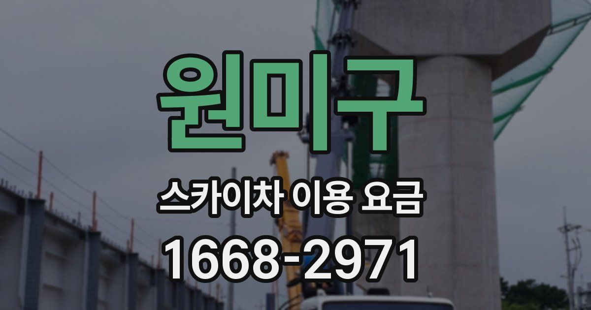 원미구 스카이차 이용 요금