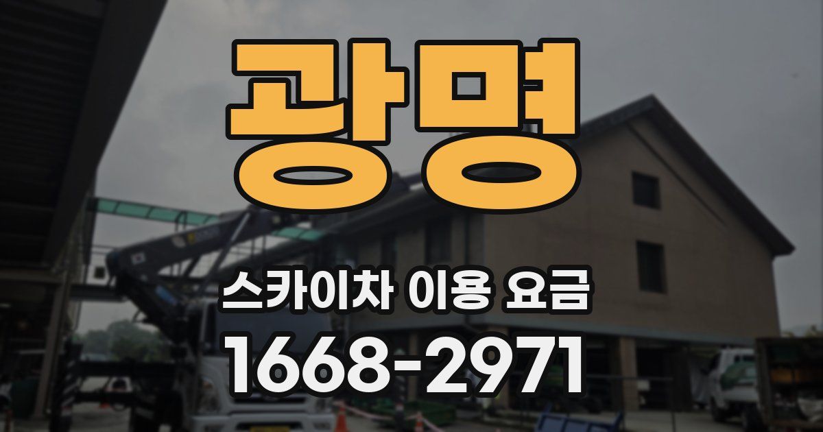 광명 스카이차 이용 요금