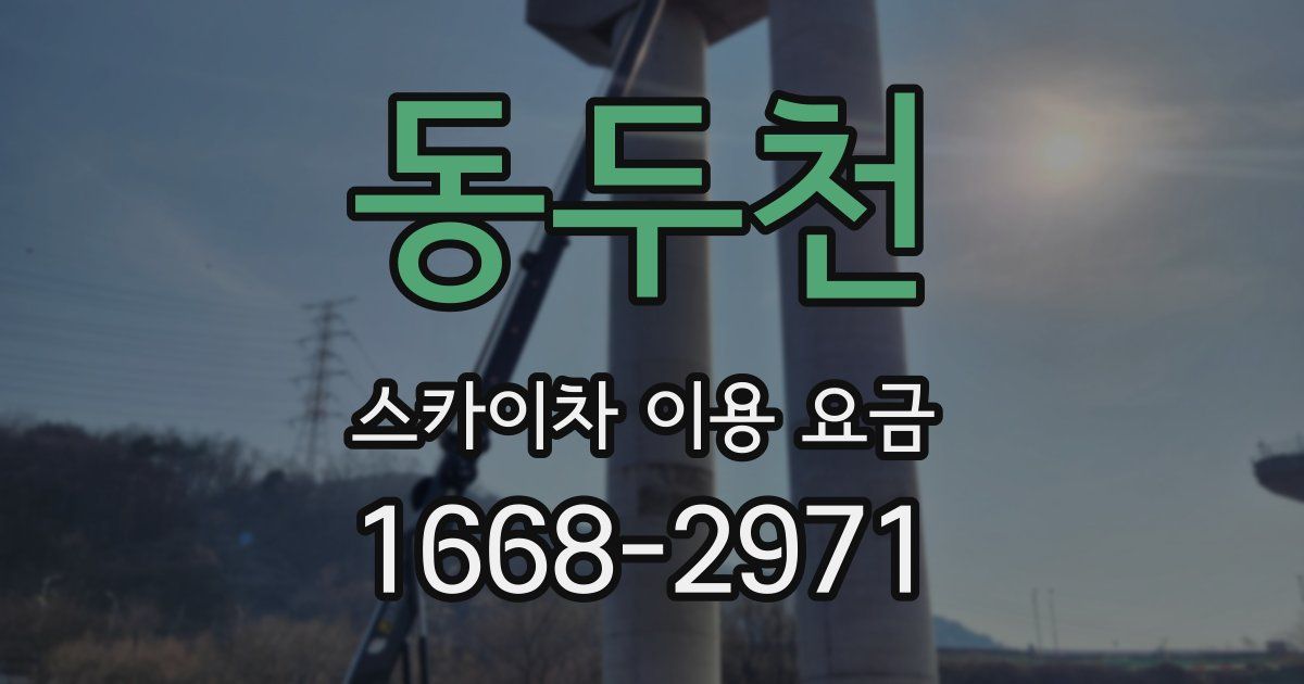 동두천 스카이차 이용 요금