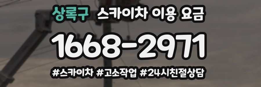 상록구 스카이차 이용 요금