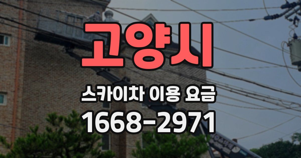 고양시 스카이차 이용 요금