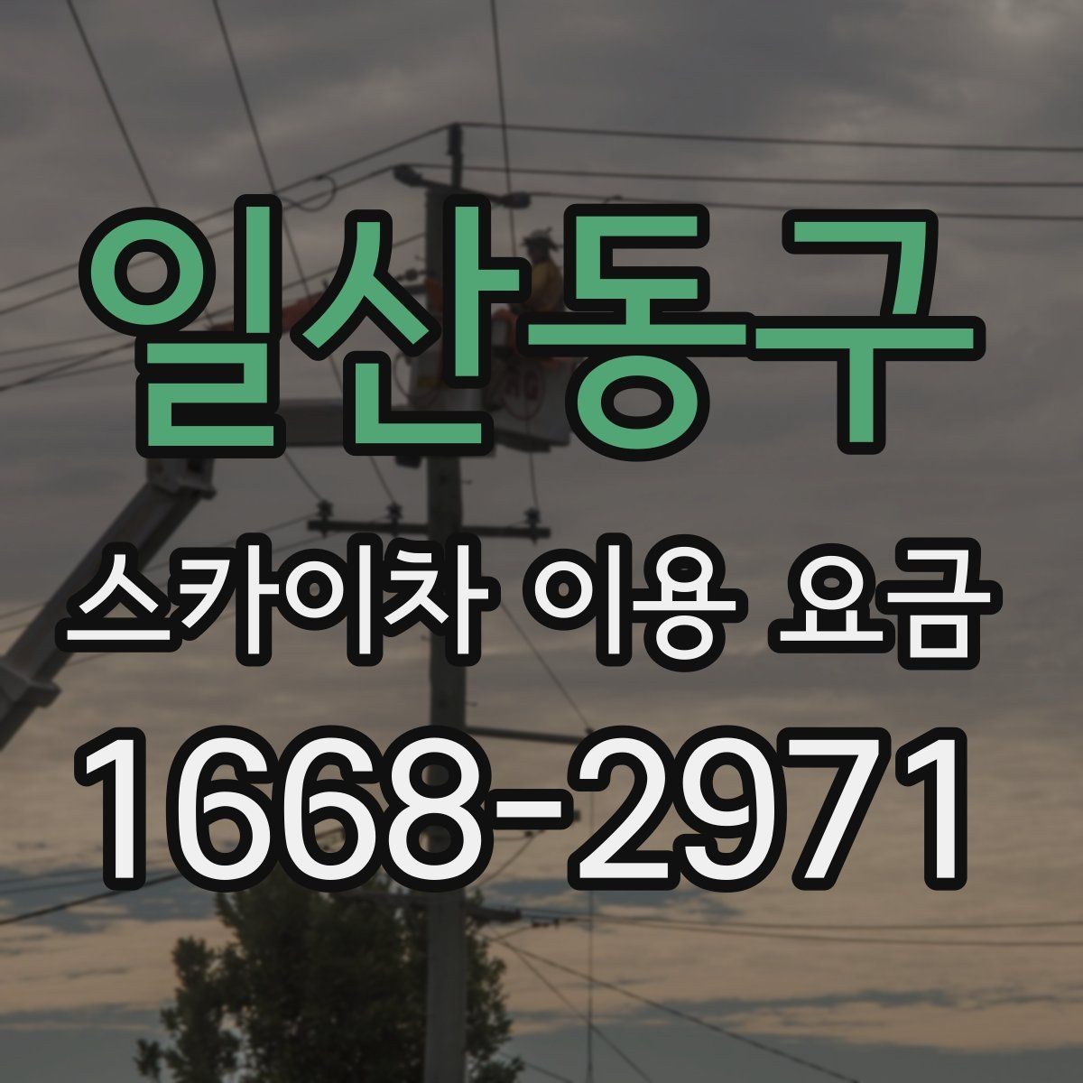 일산동구 스카이차 이용 요금 상담이 필요한 경우