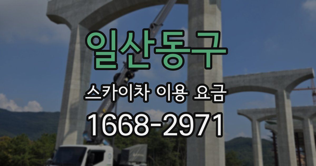 일산동구 스카이차 이용 요금