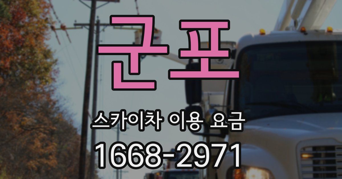 군포 스카이차 이용 요금