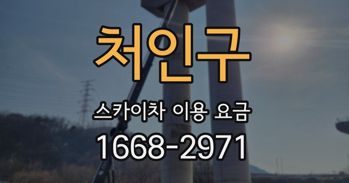 처인구 스카이차 이용 요금