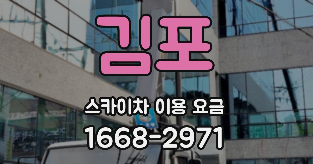 김포 스카이차 이용 요금