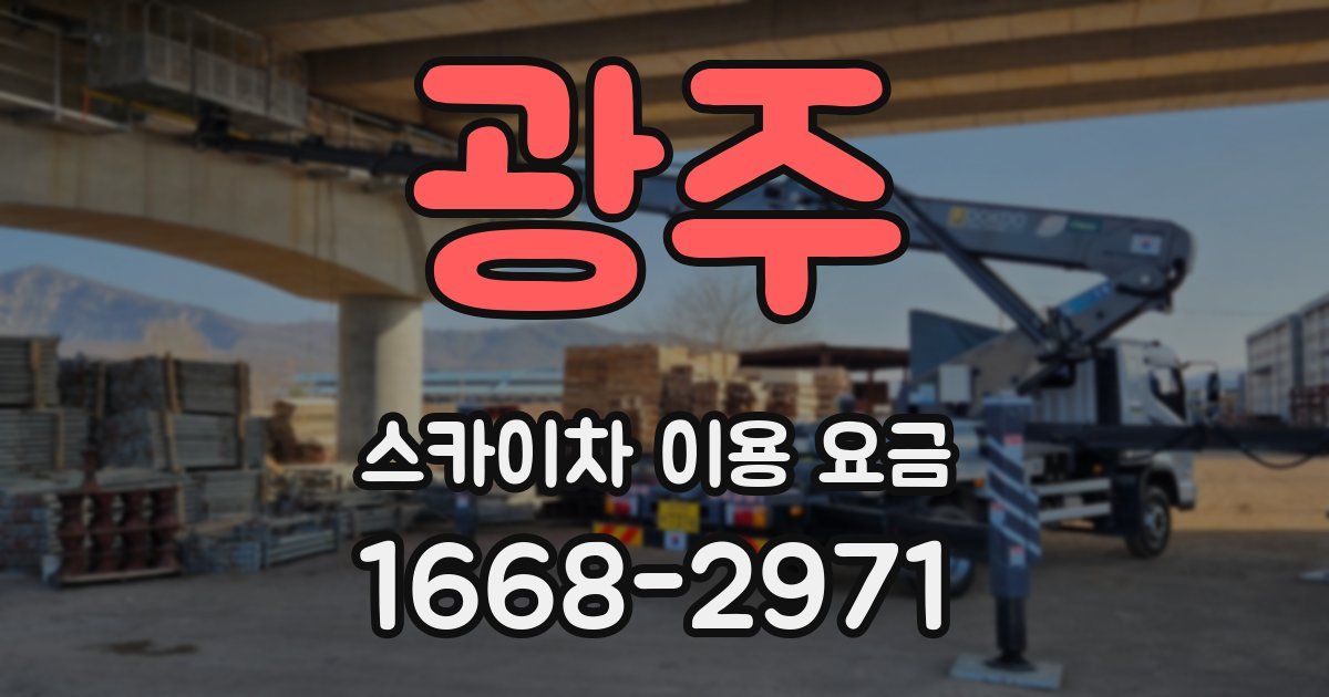 광주 스카이차 이용 요금