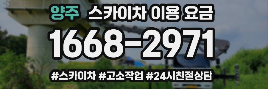 양주 스카이차 이용 요금