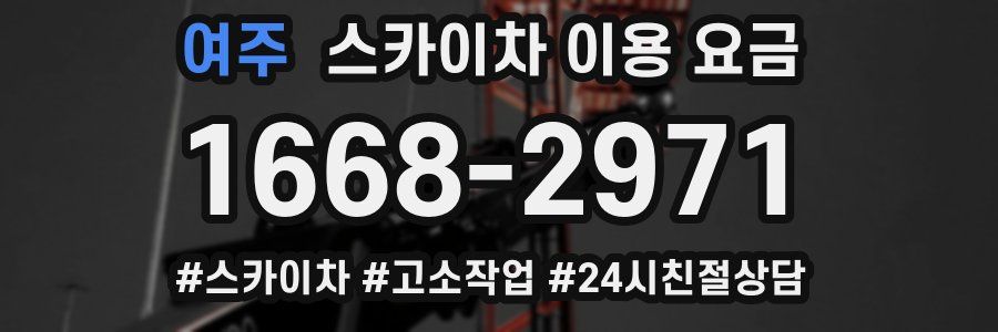 여주 스카이차 이용 요금