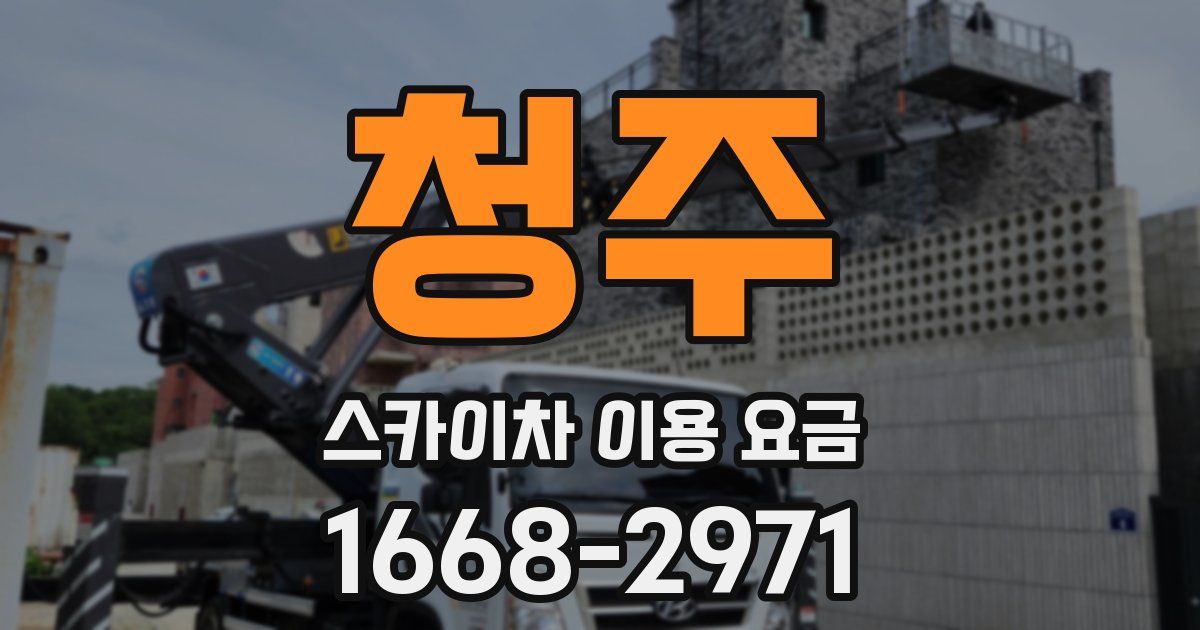 청주 스카이차 이용 요금