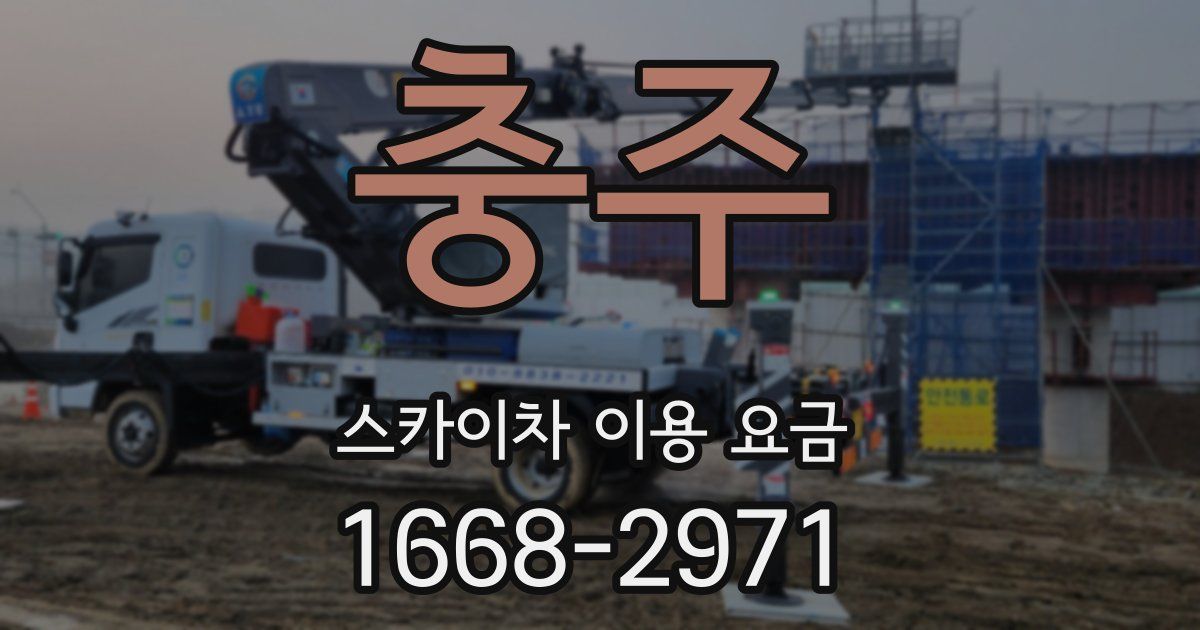 충주 스카이차 이용 요금