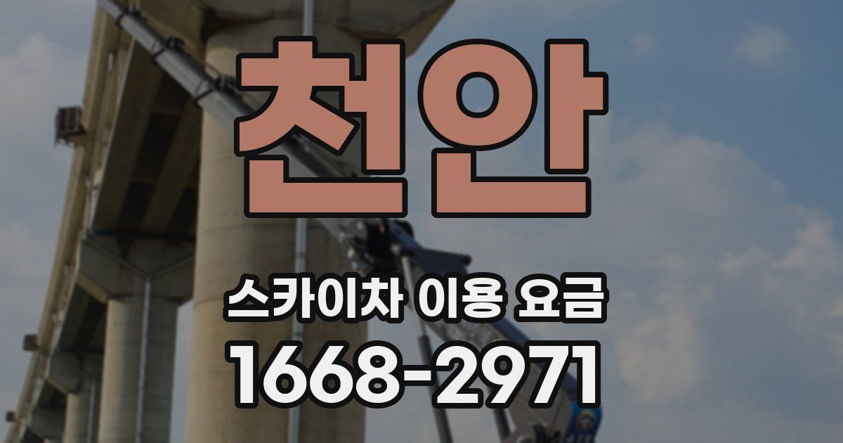 천안 스카이차 이용 요금