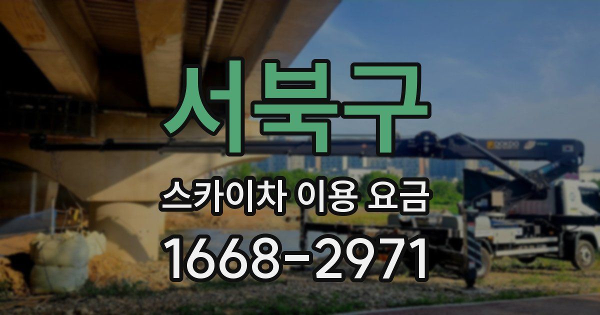 서북구 스카이차 이용 요금