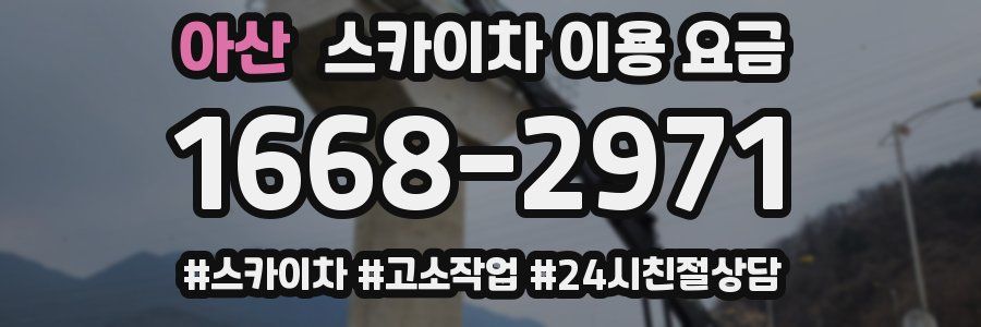 아산 스카이차 이용 요금