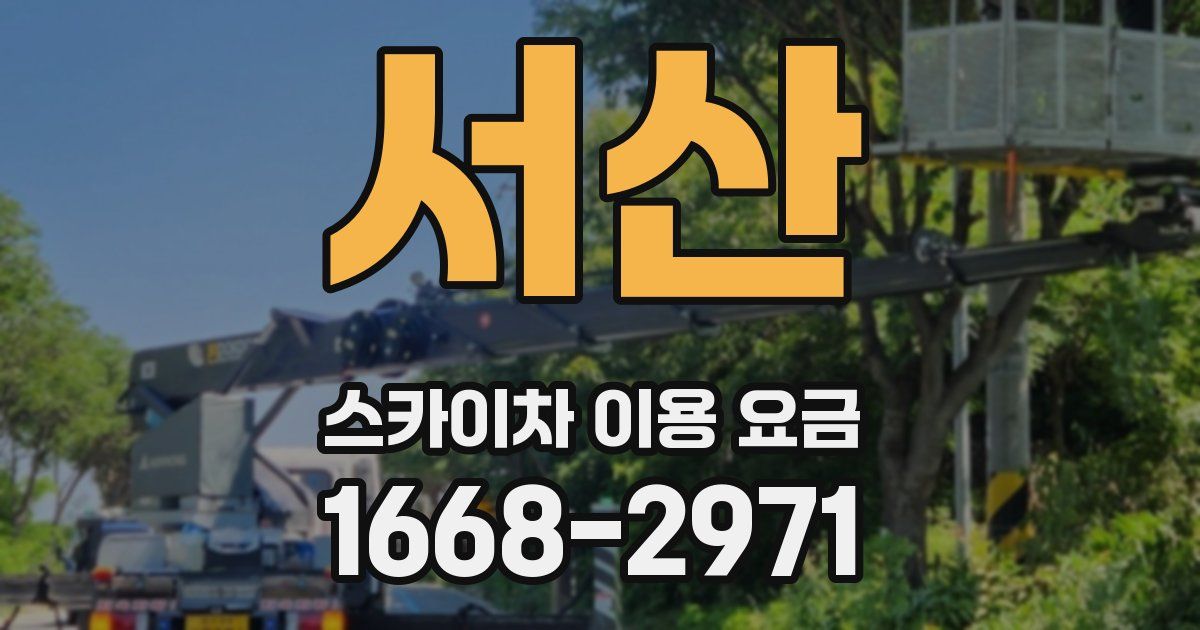 서산 스카이차 이용 요금