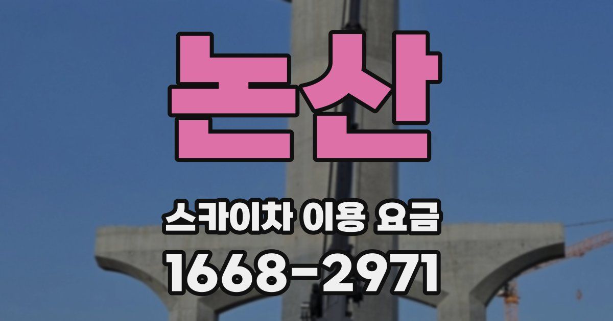 논산 스카이차 이용 요금