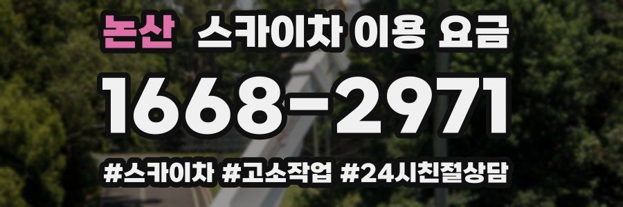 논산 스카이차 이용 요금