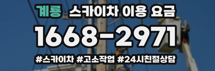 계룡 스카이차 이용 요금