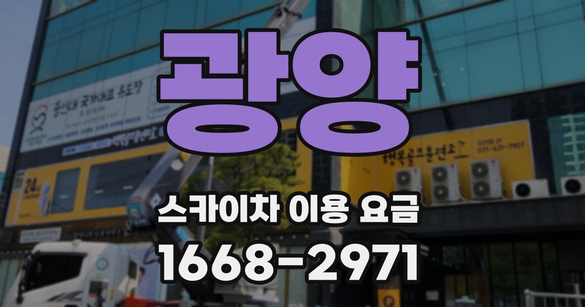 광양 스카이차 이용 요금