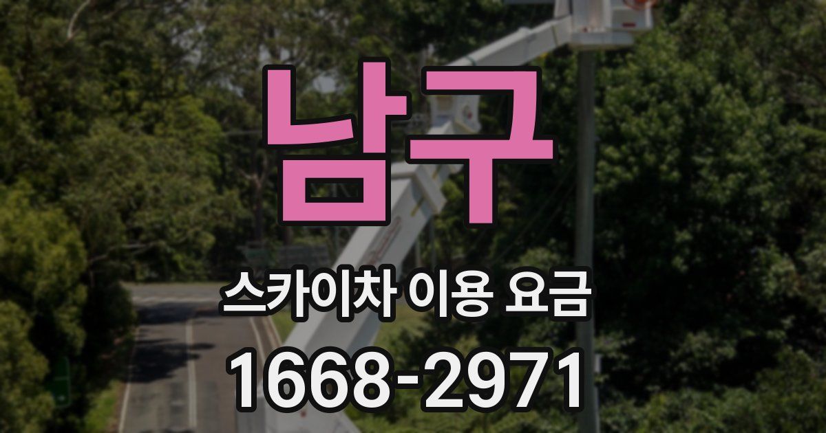 남구 스카이차 이용 요금