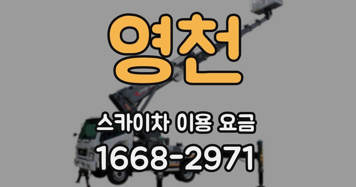 영천 스카이차 이용 요금