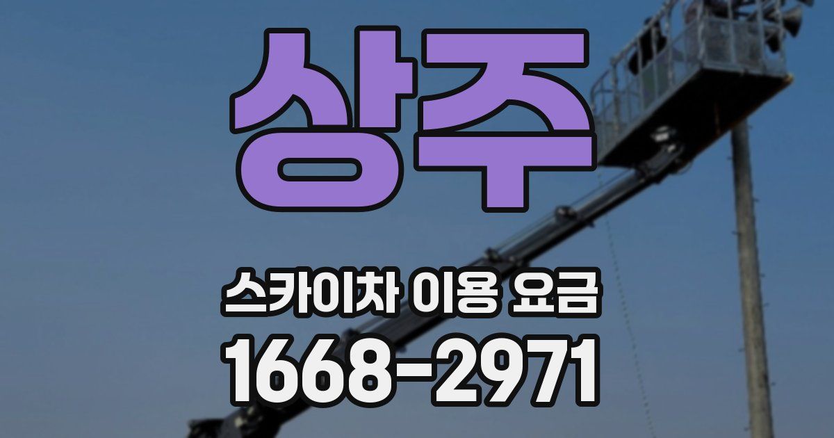 상주 스카이차 이용 요금