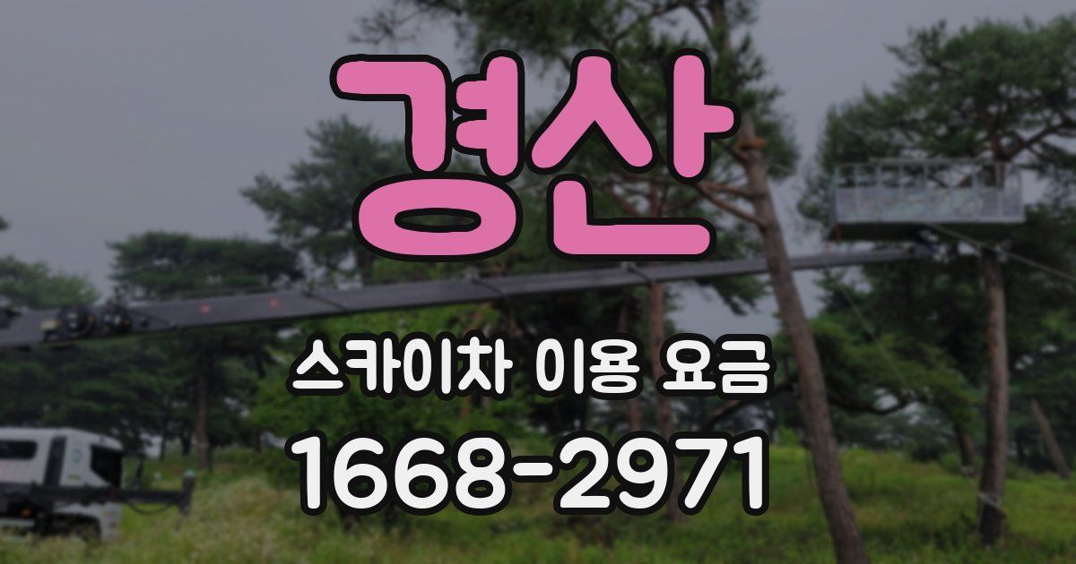 경산 스카이차 이용 요금