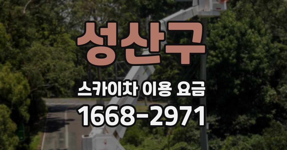 성산구 스카이차 이용 요금