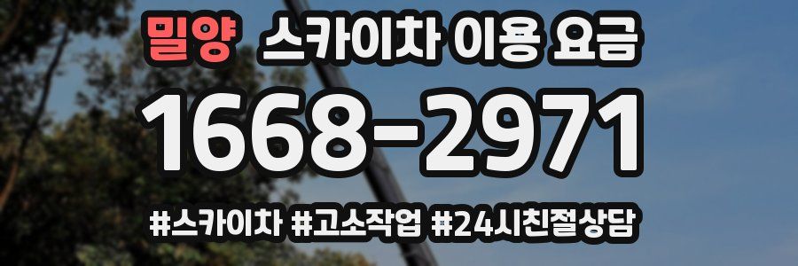 밀양 스카이차 이용 요금
