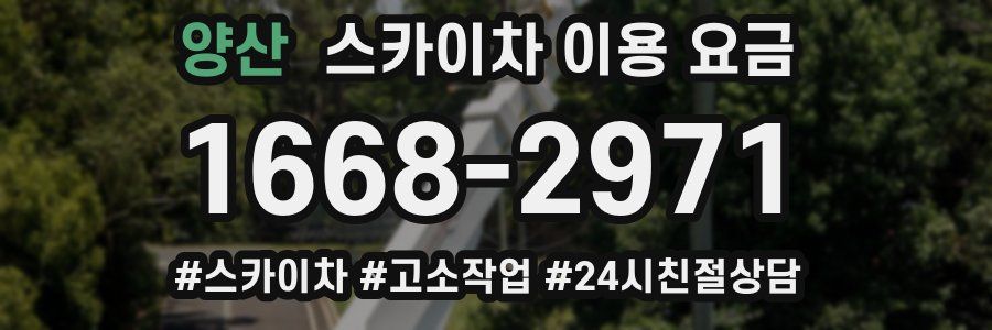 양산 스카이차 이용 요금