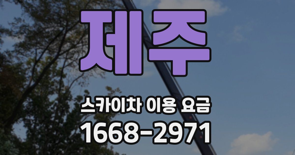 제주 스카이차 이용 요금