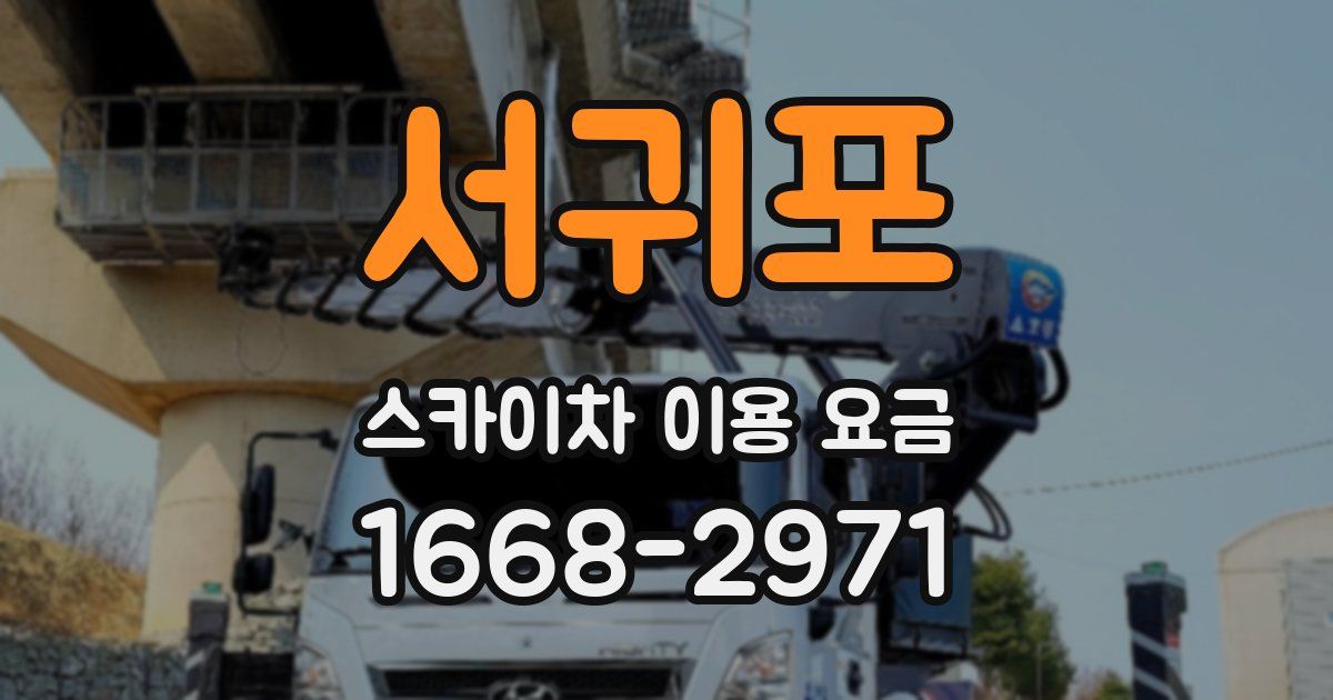 서귀포 스카이차 이용 요금