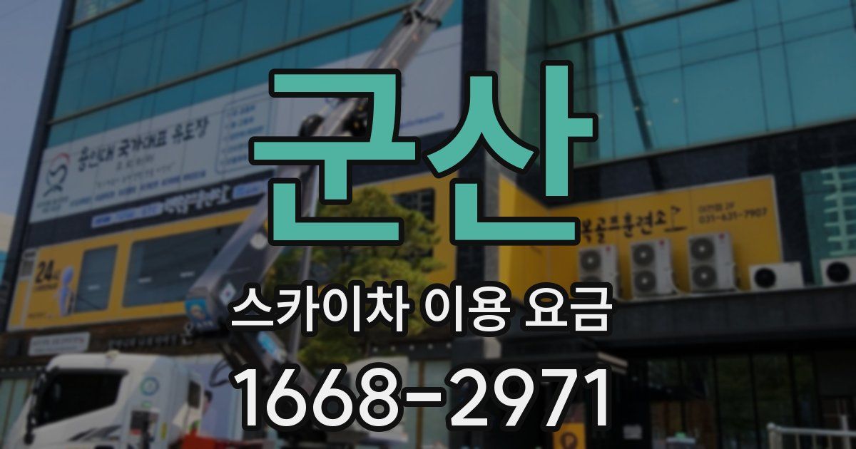 군산 스카이차 이용 요금