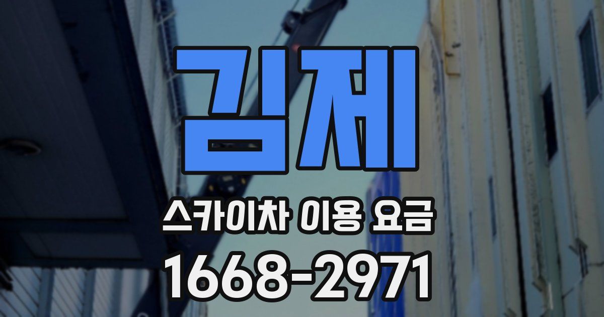 김제 스카이차 이용 요금