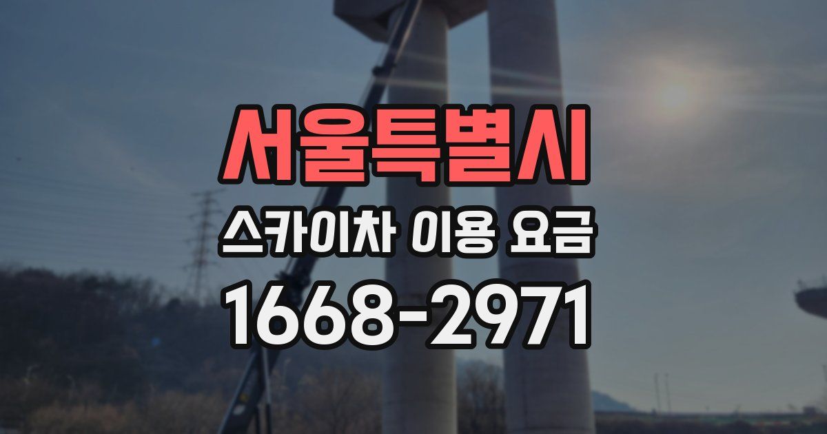 서울특별시 스카이차 이용 요금