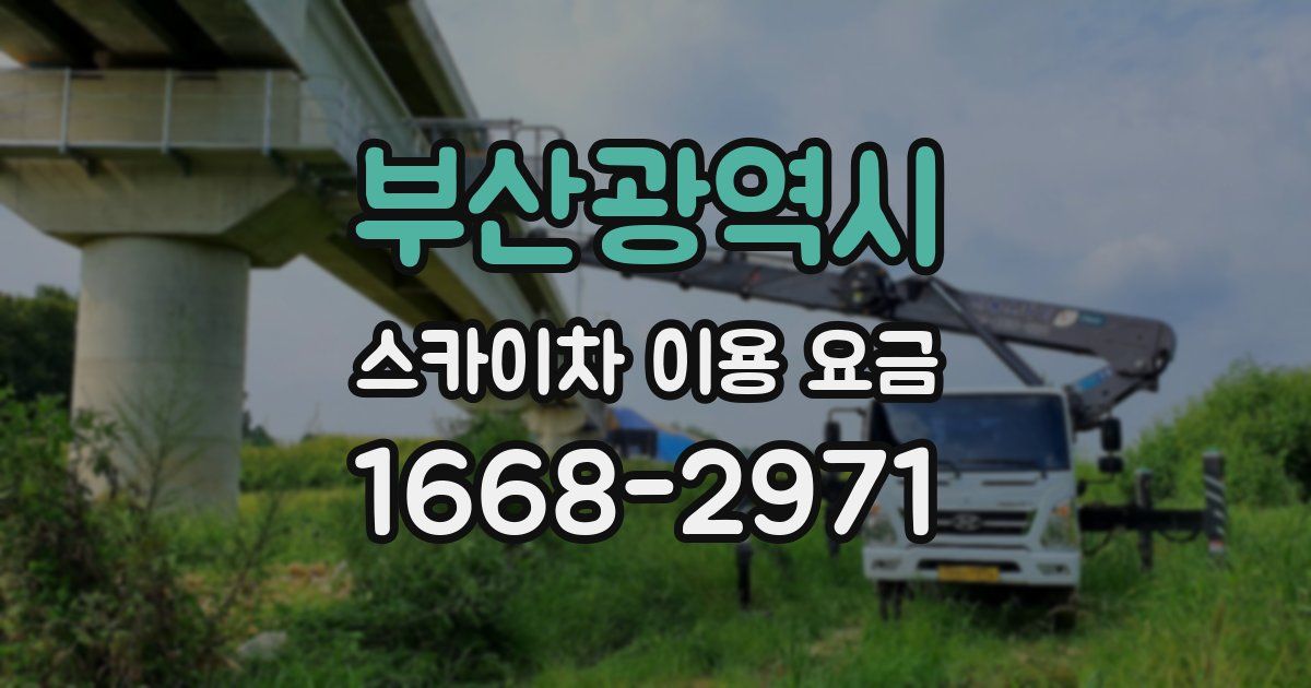 부산광역시 스카이차 이용 요금