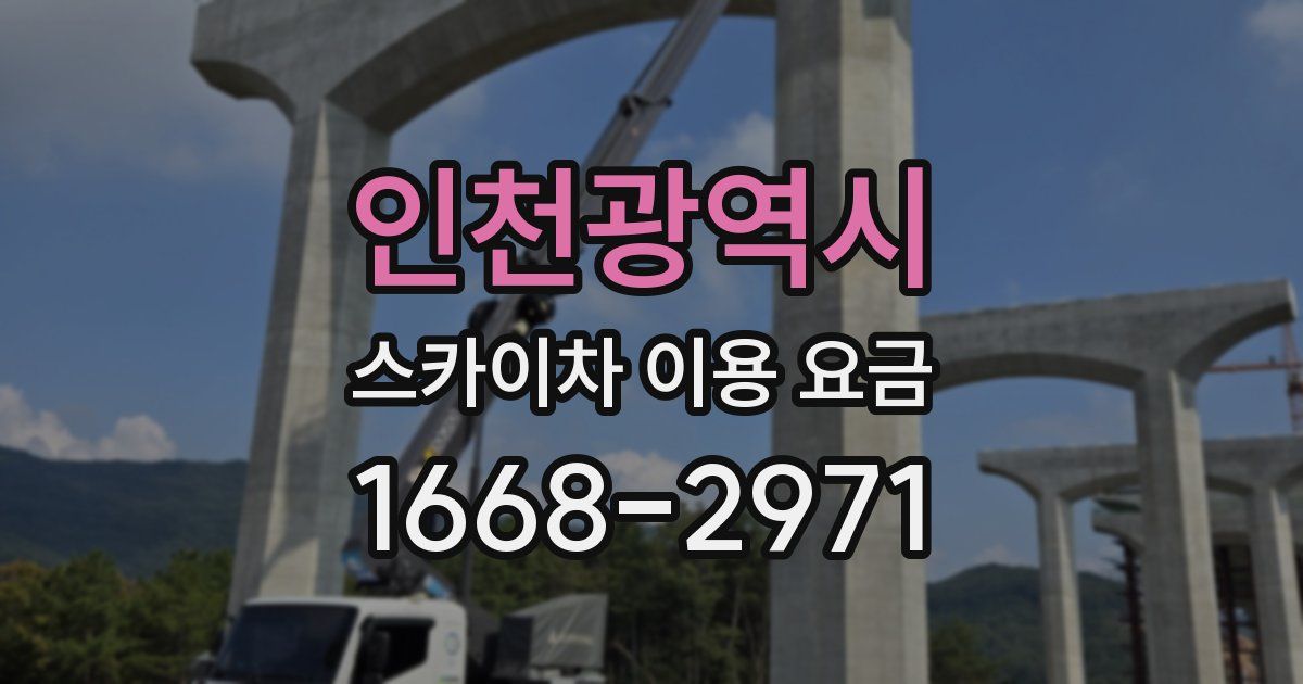 인천광역시 스카이차 이용 요금