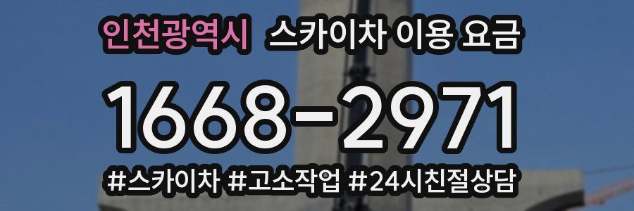 인천광역시 스카이차 이용 요금