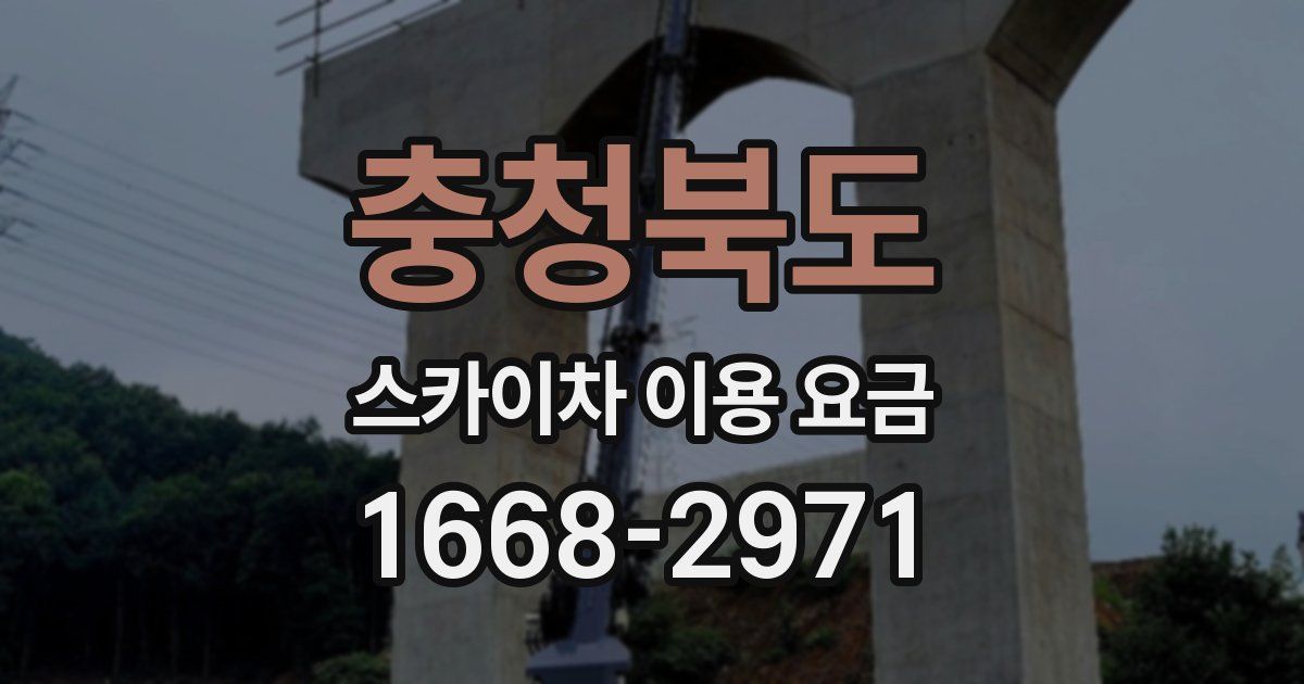 충청북도 스카이차 이용 요금