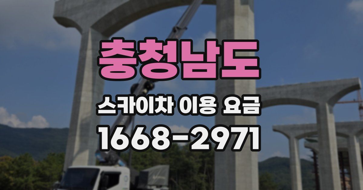 충청남도 스카이차 이용 요금