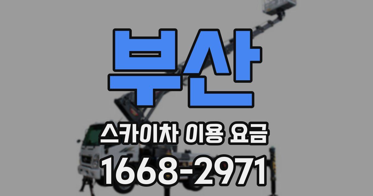 부산 스카이차 이용 요금