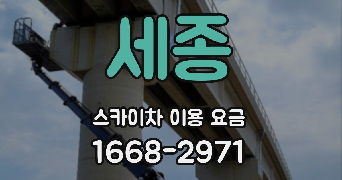 세종 스카이차 이용 요금