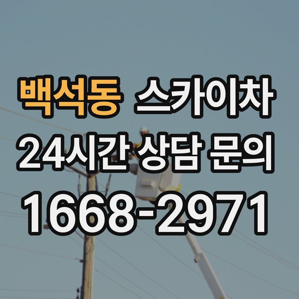백석동 스카이차 매장 외부 스피커 라인 정리 작업