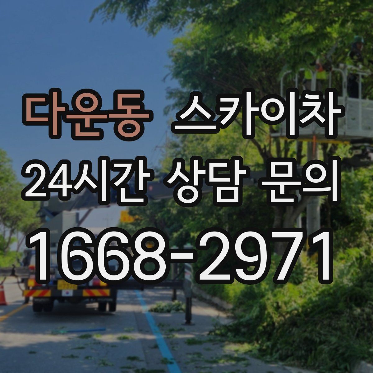 다운동 스카이차 보행자 많은 구간 작업 계획 세우기